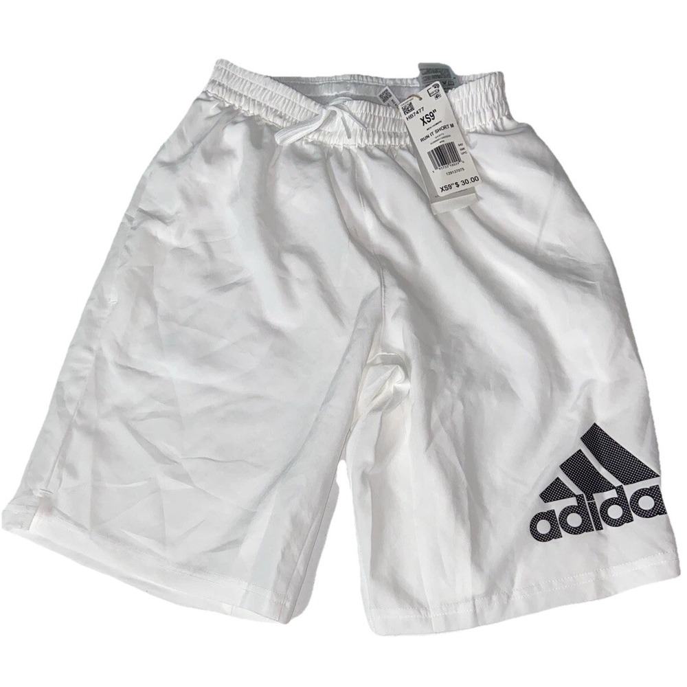 Adidas Run It Shorts XS 9in Men’s White Running HB7477